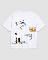 Tattoo Box Tee In Optic White