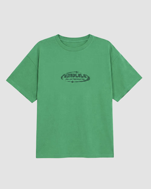 1-800 Surfing Sucks Box Tee In Summer Green