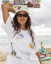 Tattoo Box Tee In Optic White