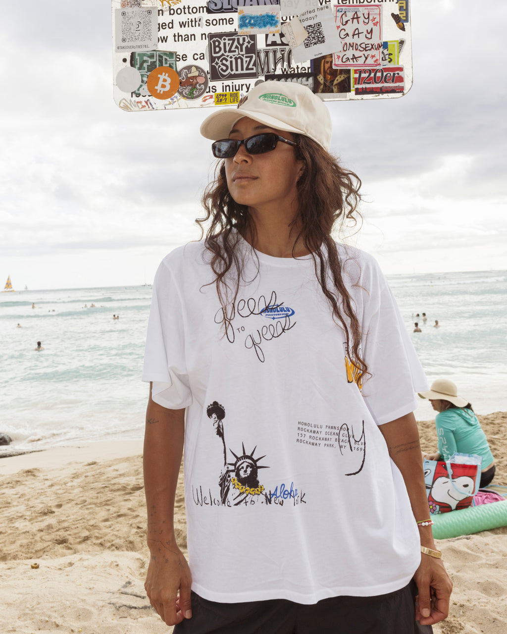 Tattoo Box Tee In Optic White