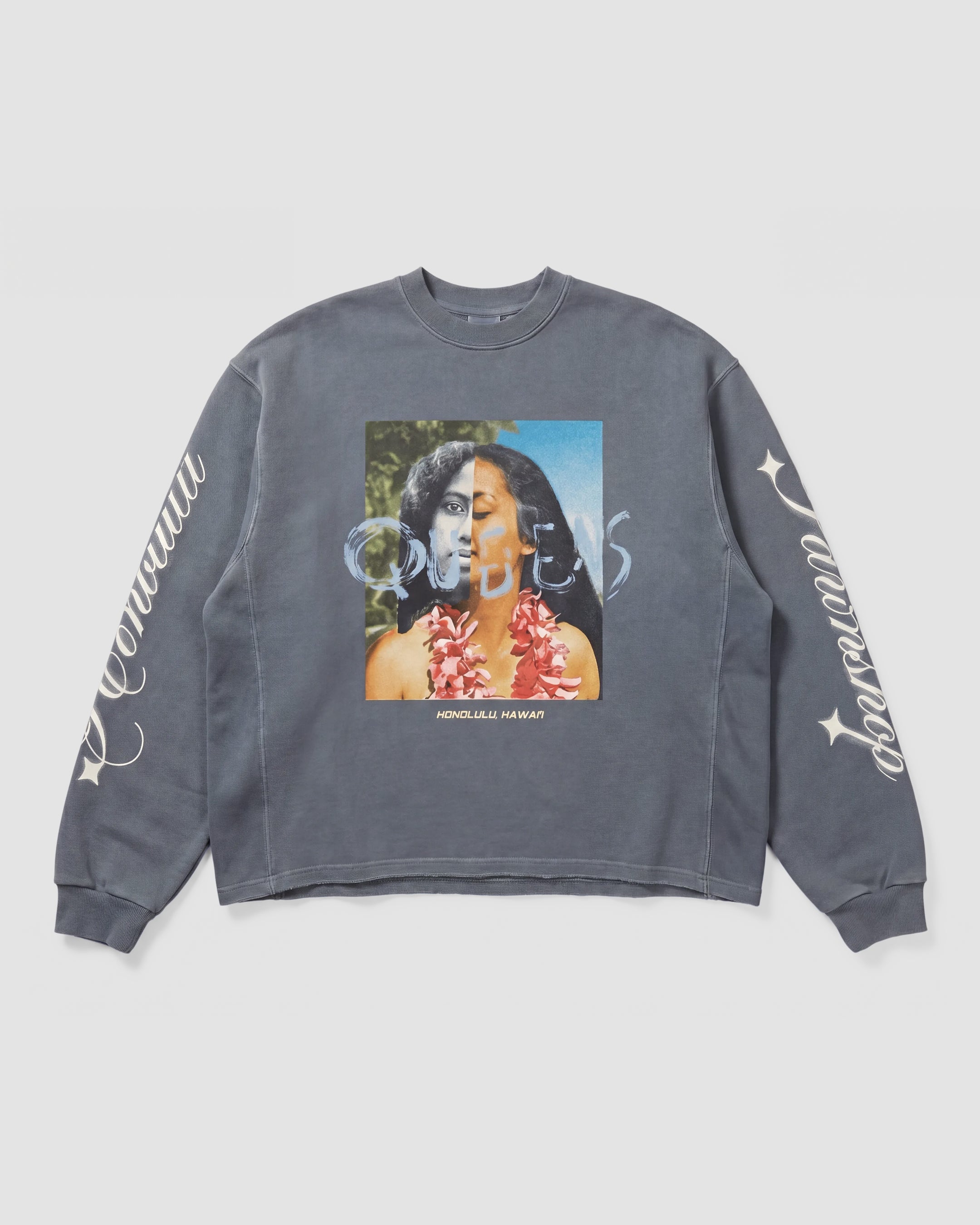 Queens Crewneck In Faded Black