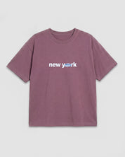 NY Hero Box Tee In Fig