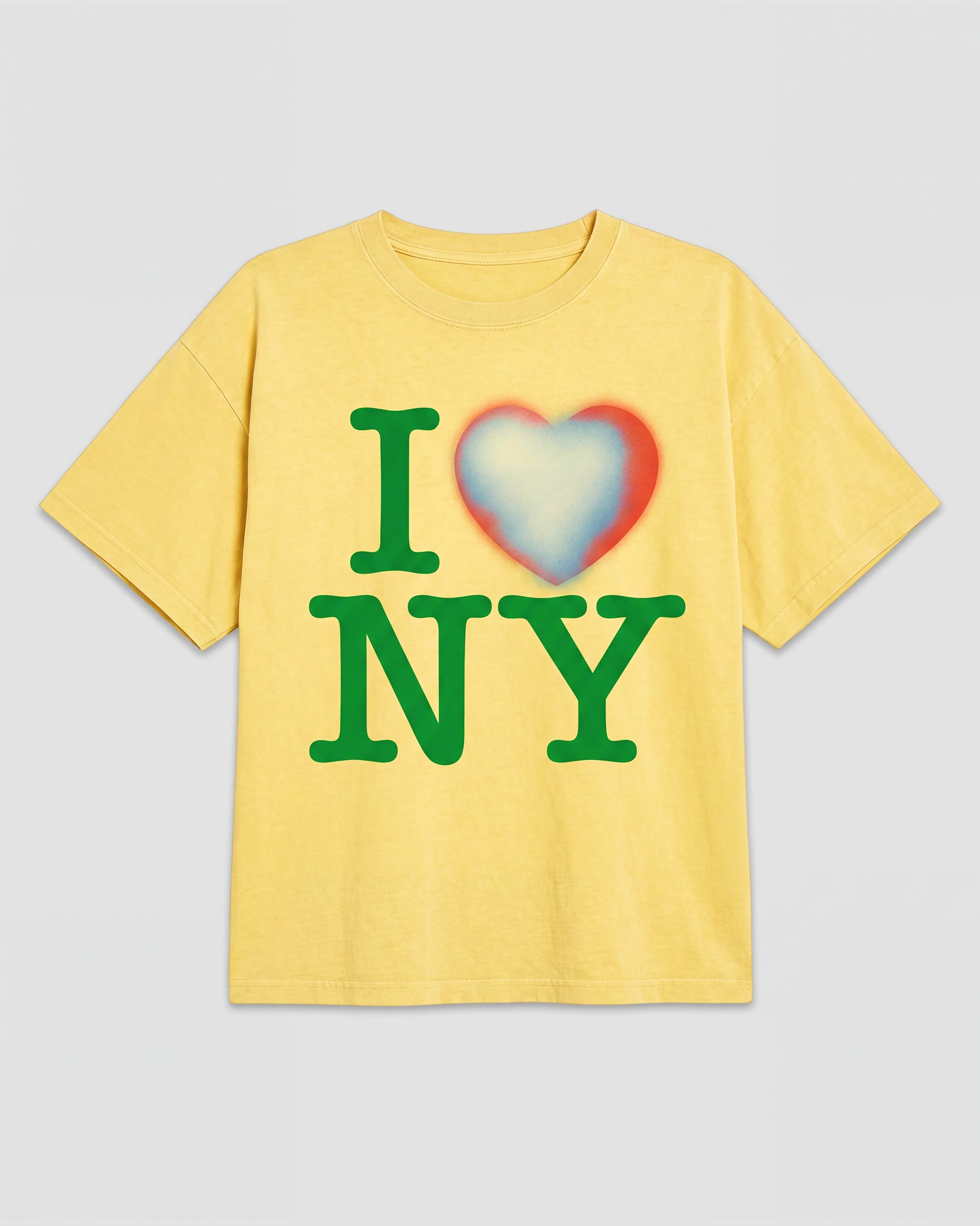 I Heart Box Tee In Sunny Yellow