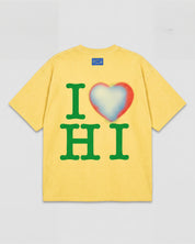 I Heart Box Tee In Sunny Yellow