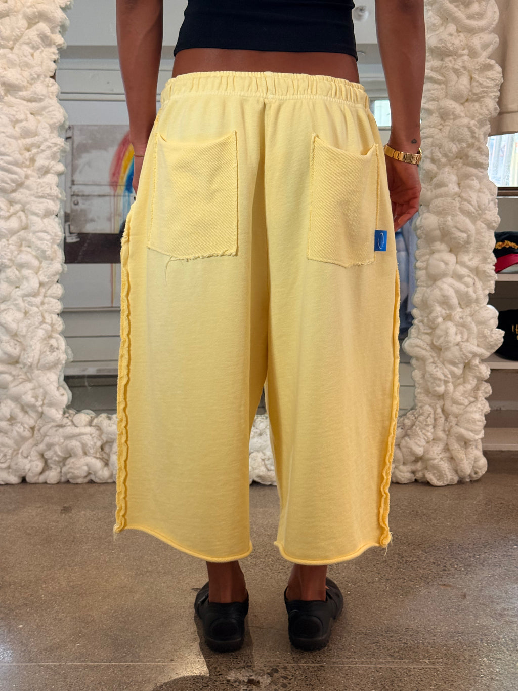 Super Baggy Pawn Short In Pastel Yellow