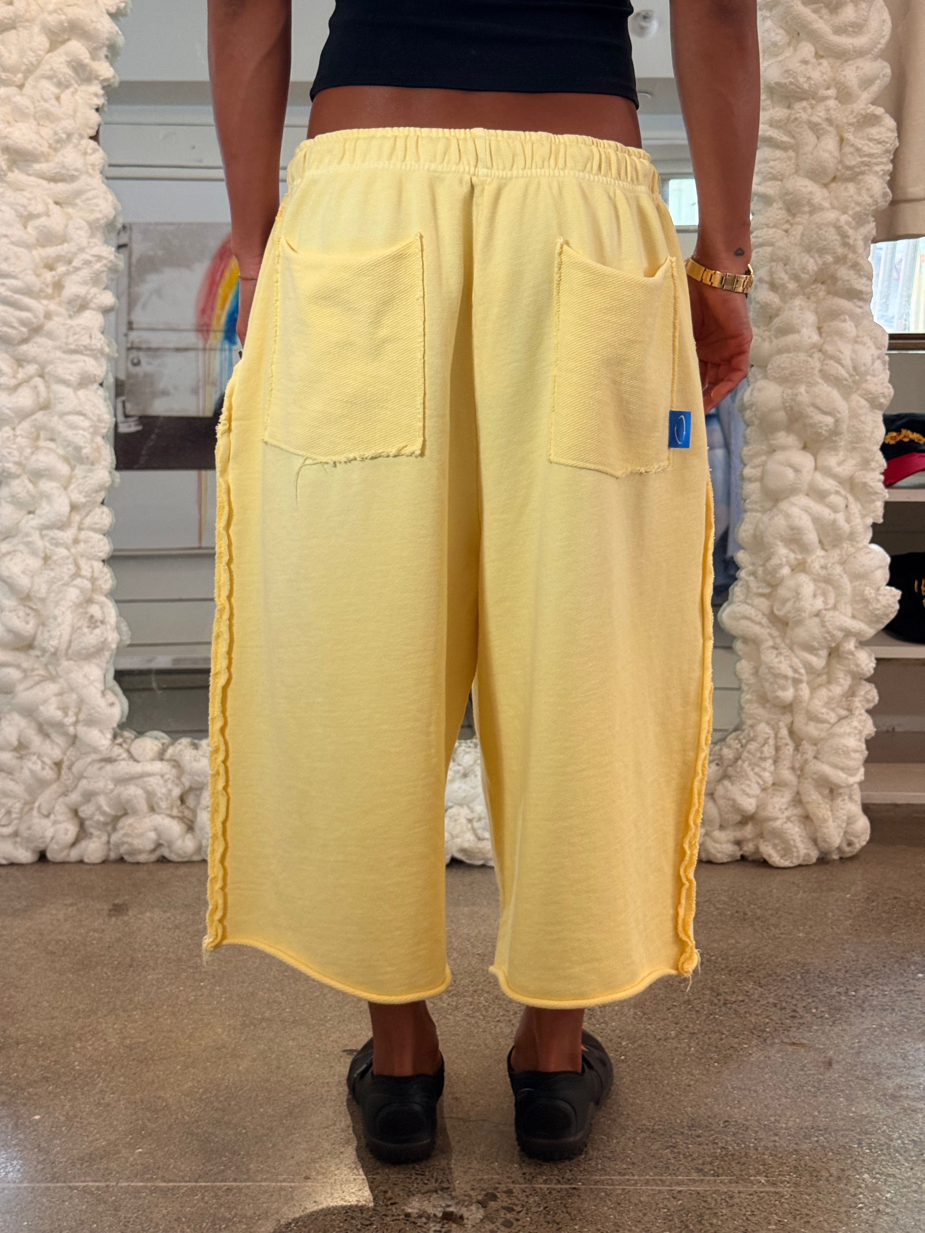 Super Baggy Pawn Short In Pastel Yellow
