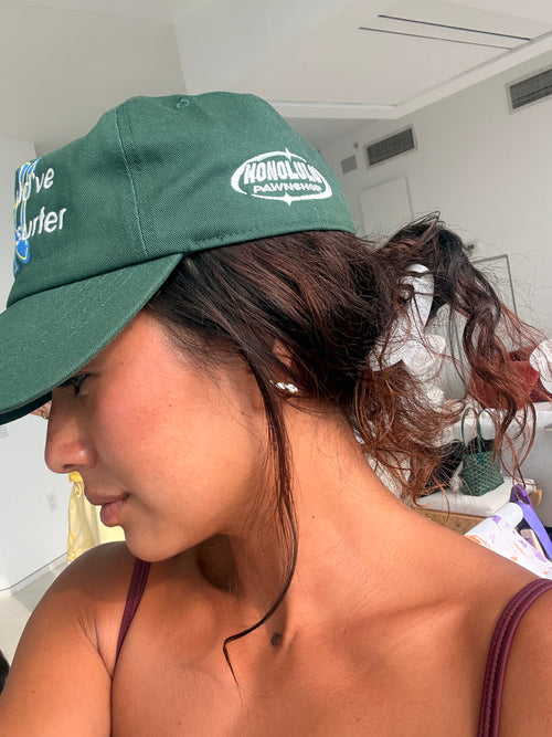 NY Beach Hat In Hunter Green