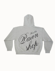 Pawnshop Pullover Box Hoodie in Heather Grey
