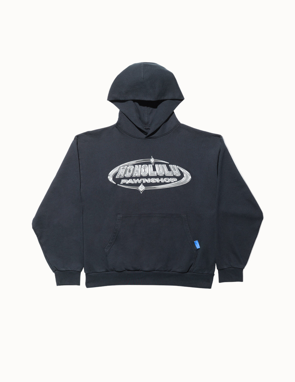Hero Chrome Pullover Hoodie in Black
