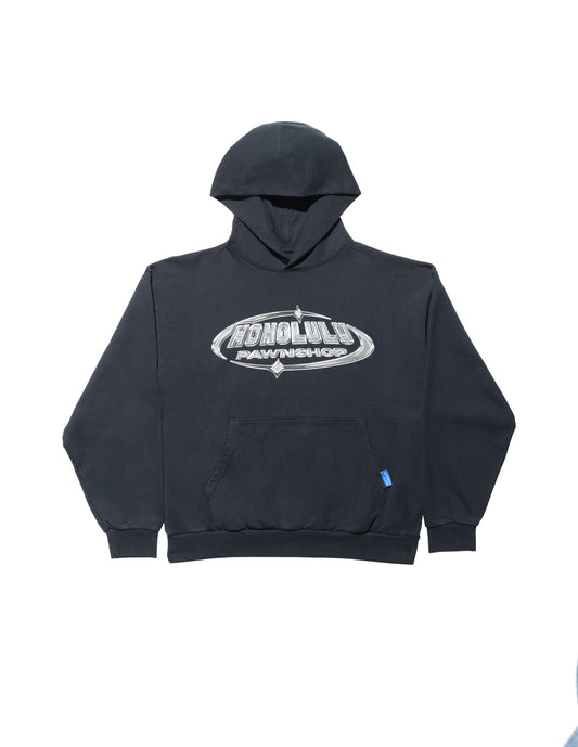 Hero Chrome Pullover Hoodie in Black