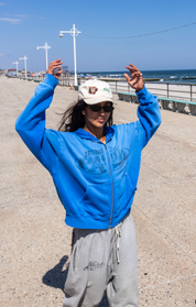 Boardwalk Zip Up In Blue Hawaii