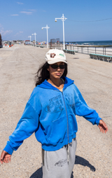 Boardwalk Zip Up In Blue Hawaii