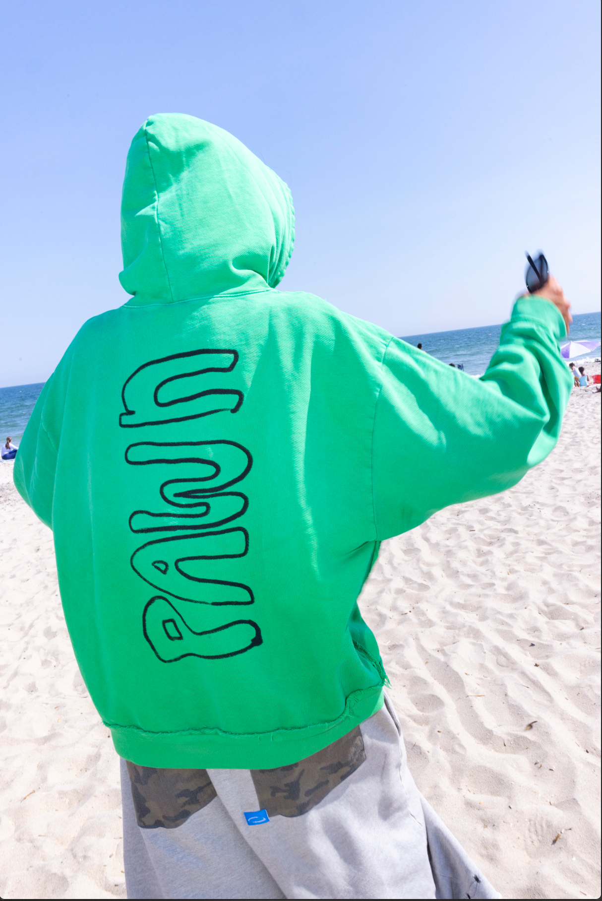 Faded Hero Pawn Inside Out Pullover In Summer Green