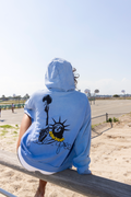 NY Hero Liberty Inside Out Pullover In Sonic Blue