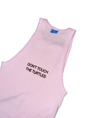 Don't Touch The Turtles Tank In Barely Pink