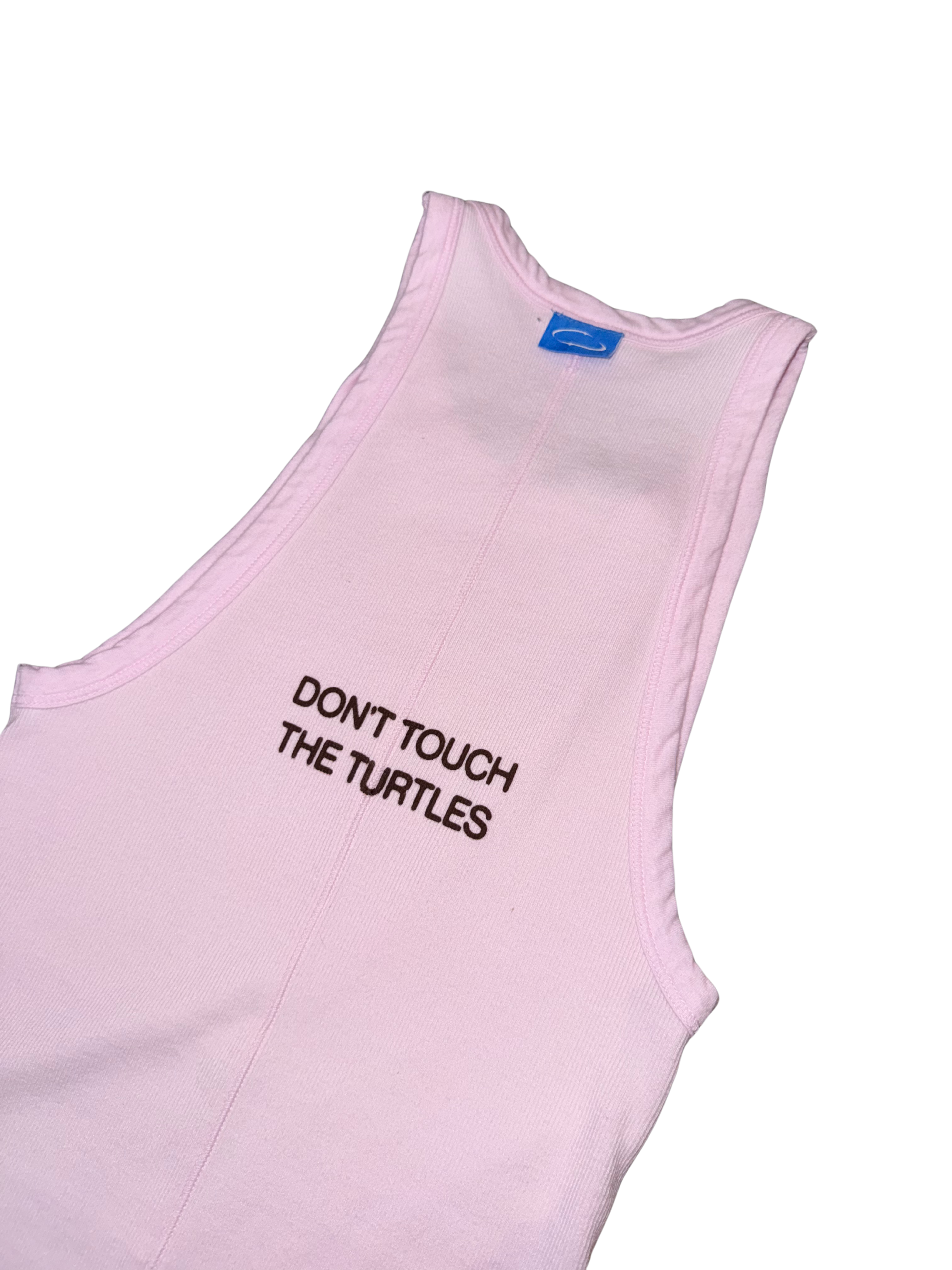 Don't Touch The Turtles Tank In Barely Pink