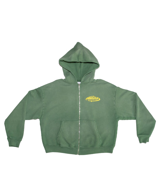 Big Aloha Zip Up Box  Hoodie