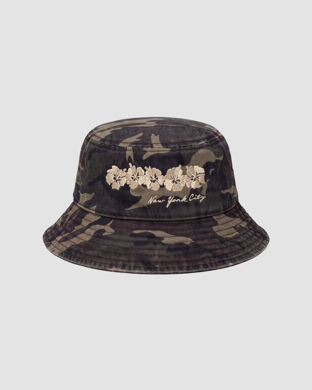 Camo Hibiscus Bucket Hat In Camo