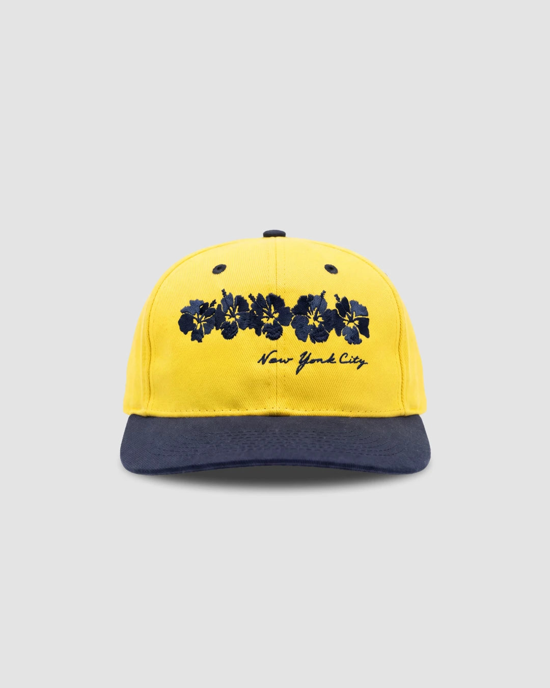 Hibiscus For The Dads Hat In Navy/Yellow