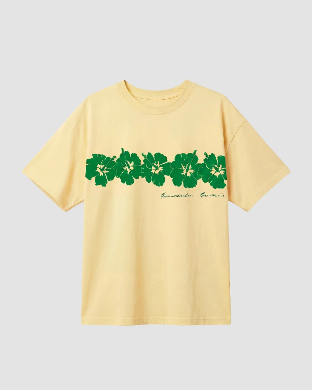 ABC Box Tee In Pastel Yellow