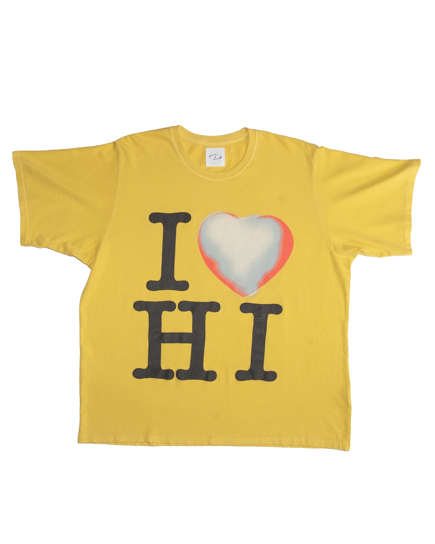 I Heart NY/HI Box Tee in Yellow